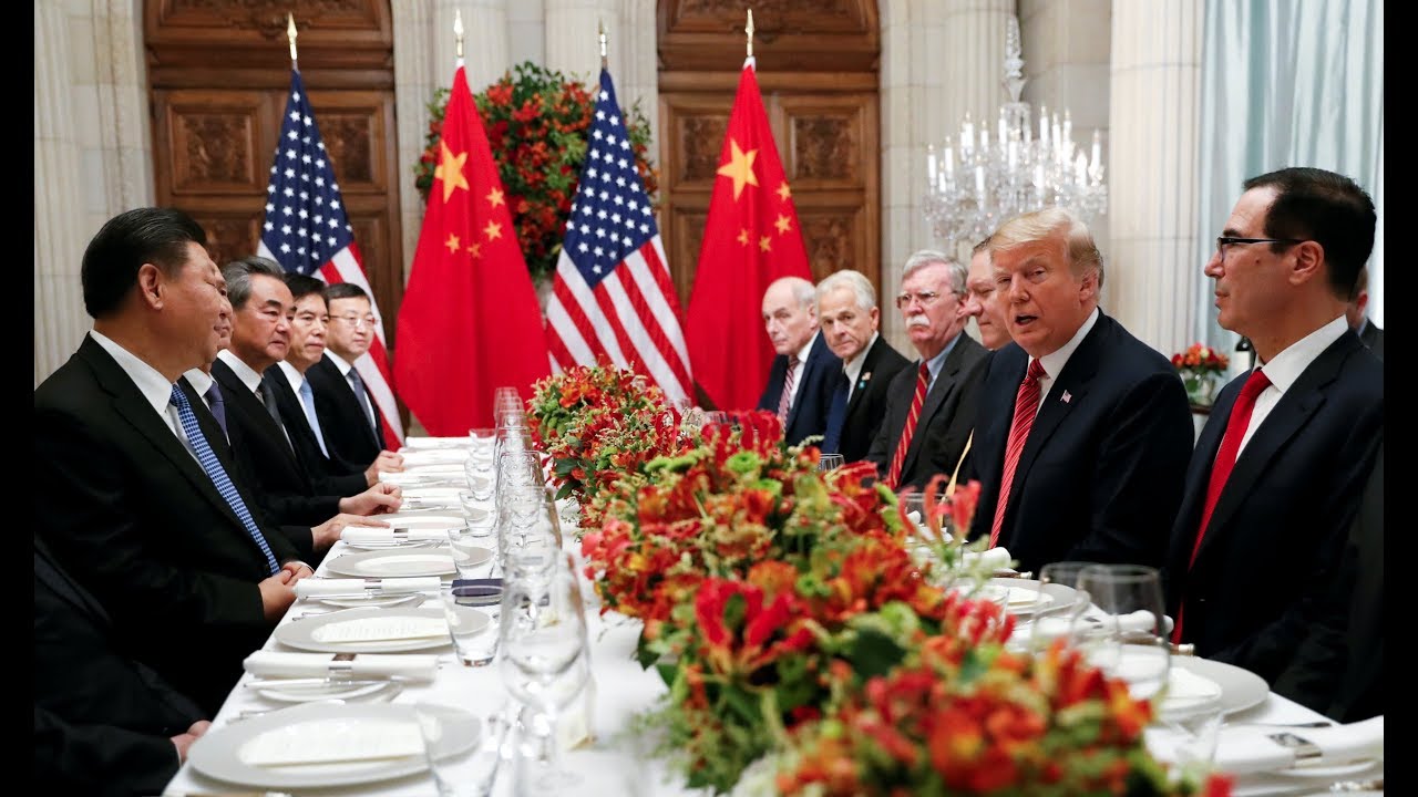 US, China agree trade war ceasefire newspaper mockup