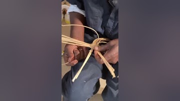 How rattan matt weaving is done. #shorts