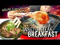 WAGYU STEAK BREAKFAST & Seattle to New York ALASKAN AIRLINE Flight Review