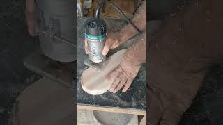Round Edge of serving board #woodworking