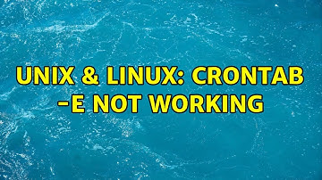 Unix & Linux: crontab -e not working (4 Solutions!!)