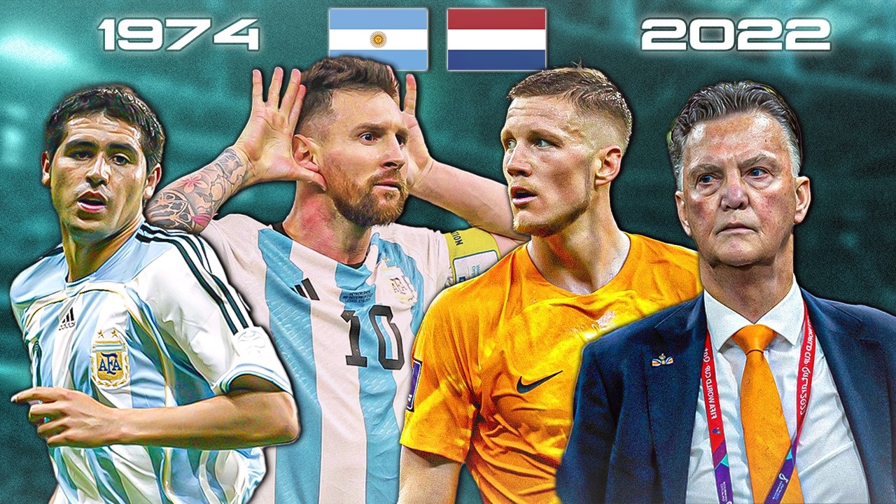 Все матчи между Аргентиной и Нидерландами на чемпионате мира (1974-2022)