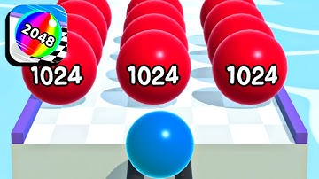 Ball Run 2048 ⚽🌈🎉 All Levels 54-56 Gameplay (iOS,Android)