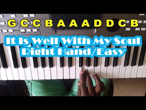 It Is Well With My Soul Piano Notes - Very Easy Right Hand Tutorial