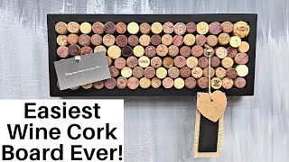 No Soaking or Cutting Corks! Super Easy & Chic Wine Cork Board DIY-Try It Tuesday Challenge