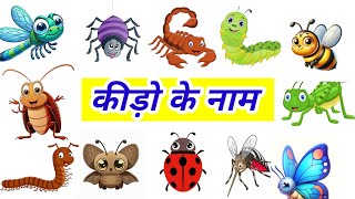 कीड़ो के नाम||🪲 Insects Name In Hindi And English @KidsMediaTalkies #insect #कीड़ा #learn