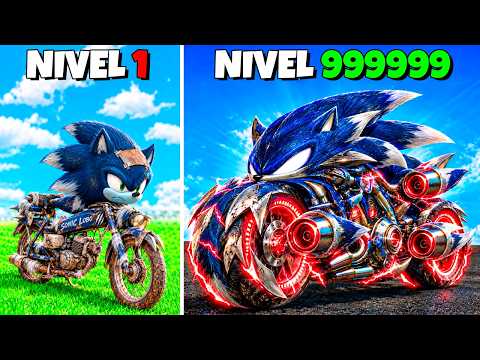 FROM SONIC WOLF BIKE LEVEL 1 to LEVEL 1,000,000 in GTA 5 !! (Sonic Movie mod)