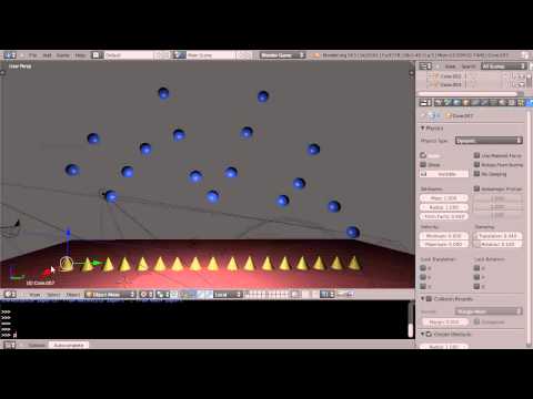 Blender 2.6 Tutorial - Game Engine Physics  - Part 8