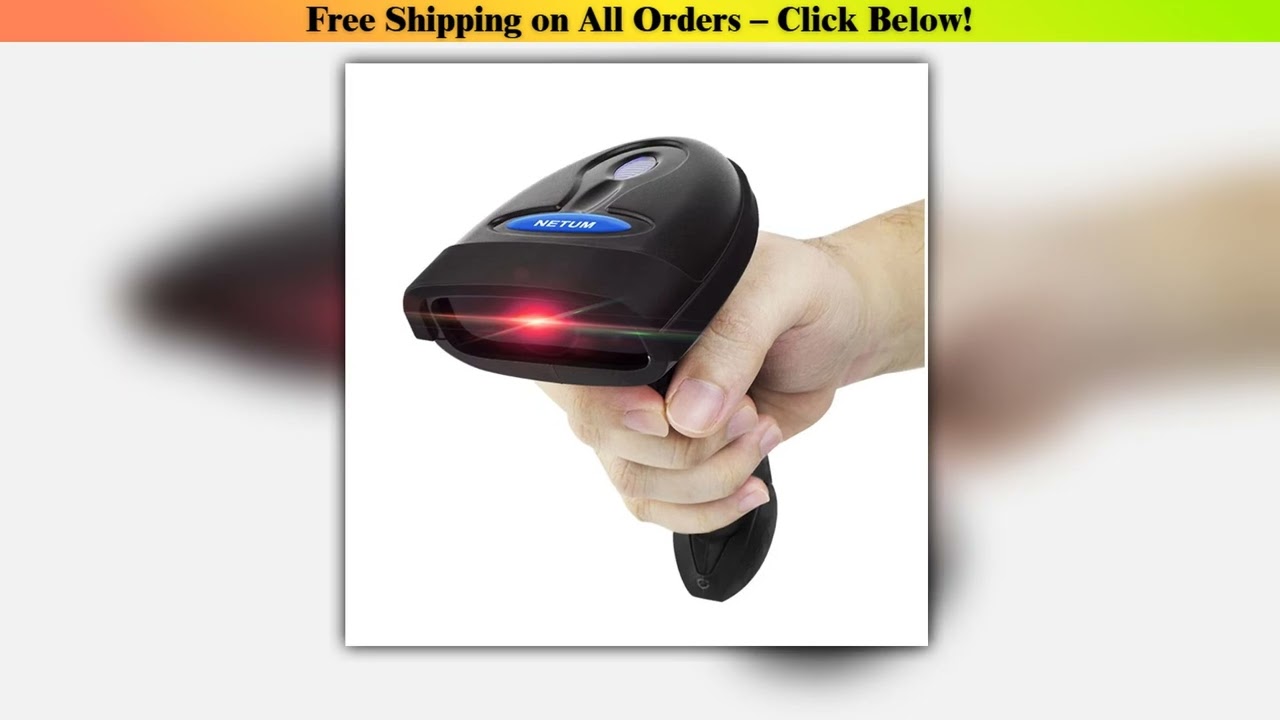 NETUM NT-1698W Handheld Wirelress Barcode Scanner AND NT-1228BL Bluetooth 1D/2D QR Bar Code Reader