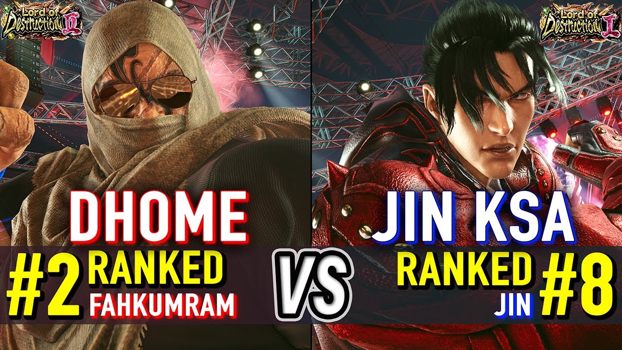 T8 🔥 DHOME50HBK (#2 Ranked Fahkumram) vs JIN KSA (#8 Ranked Jin) 🔥 Tekken 8 High Level Gameplay