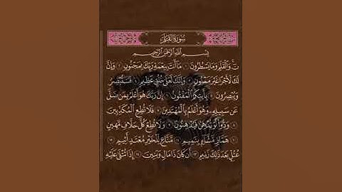 تلاوة مؤثرة من سورة القلم آيات 1-14 بصوت القارئ حاتم المالكي - استمع لجمال القرآن