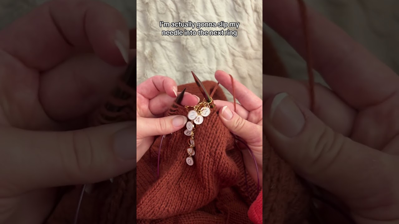 How to use a “knitting abacus” or automatic row counting stitch marker. 