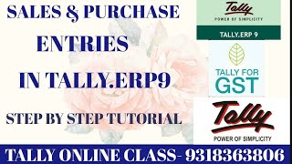 SALES & PURCHASE ENTRIES IN TALLY.ERP9/S.NO-4 SALES & PURCHASE ENTRIES IN TALLY.ERP9/S.NO-4