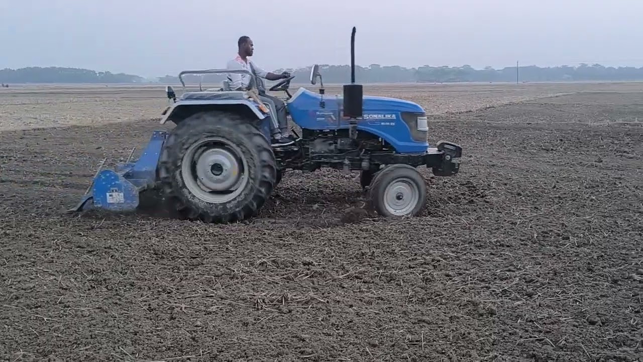 সোনালীকা ট্রাক্টর জমি চাষ করা ভিডিও। #tractor #farming #cute 