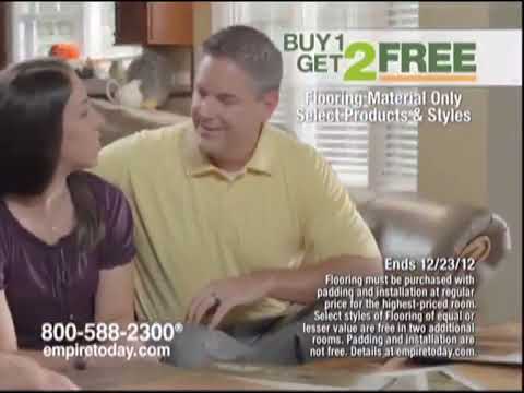 Empire Today Buy 1 Get 2 Free Sale Flooring Commercial 2012 30 Secs