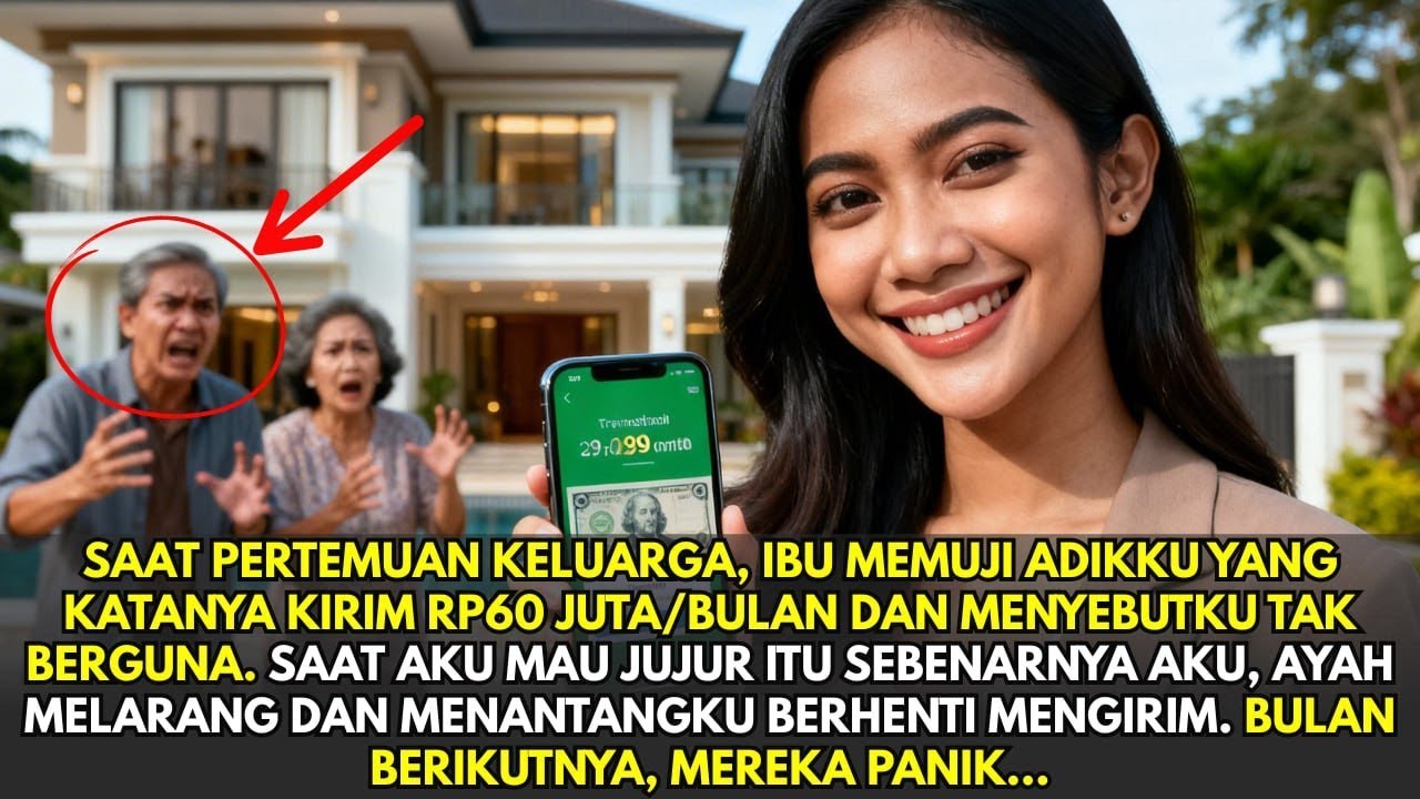 SAAT PERTEMUAN KELUARGA, AKU DITUDUH TAK BERGUNA SAAT ADIK DIPUJI KIRIM RP60 JUTA/BULAN...