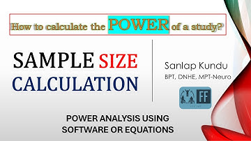 SAMPLE SIZE CALCULATION FOR A CLINICAL TRIAL - SOFTWARE + EQUATION / G*Power Software