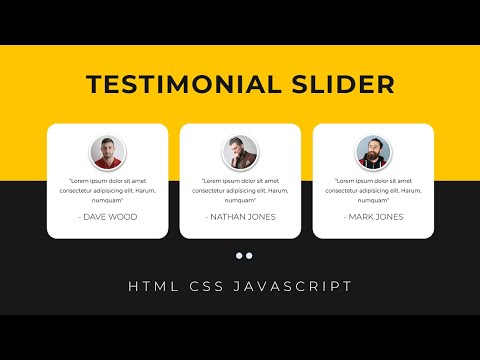 Simple Testimonial Carousel using HTML CSS and JS