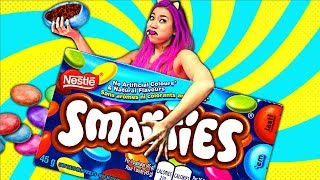WOW! Giant Nestle Smarties Candy Milk Chocolate! Candy War! (CC Available)