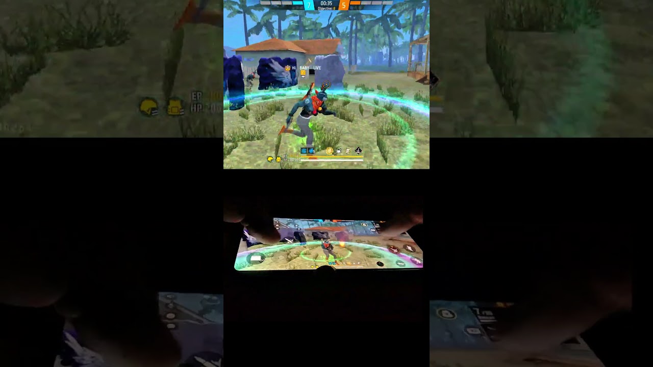 2 Finger Custom Hud Free fire handcam gameplay 🔥👑