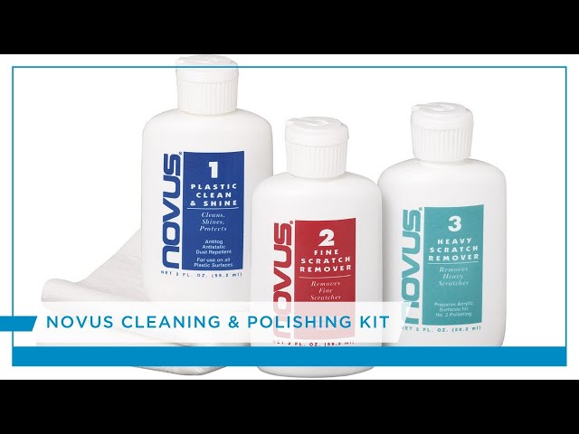 NOVUS-PK1-8, Plastic Clean & Shine #1, Fine Scratch Remover #2, Heavy  Scratch Remover #3 and Polish Mates Pack