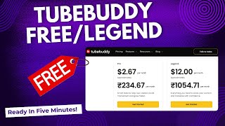Get Tubebuddy Pro Or Legend Completely Free