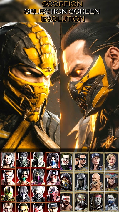 Scorpion Selection Screen Evolution in Mk9 , MkX , Mk11 and Mk1 Khaos Reigns #mortalkombat1havik