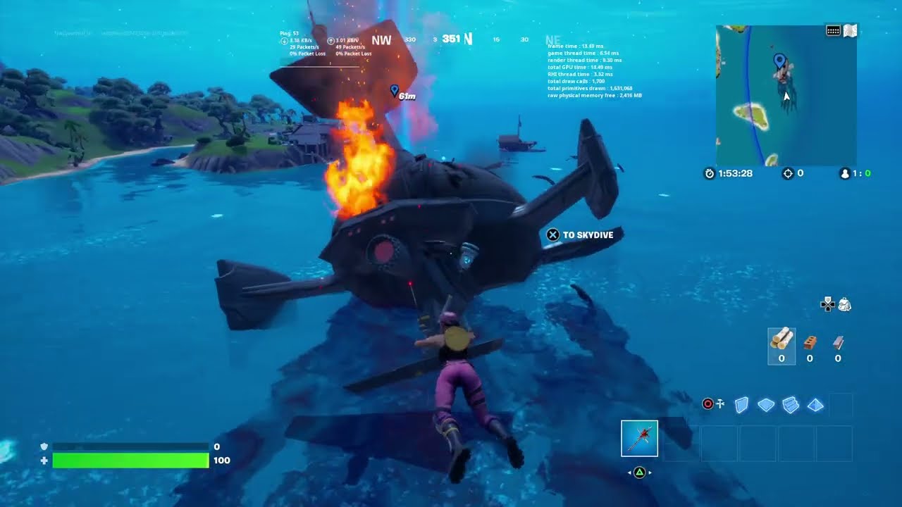 Fortnite *NEW* Crashed *Blimp* Poi
