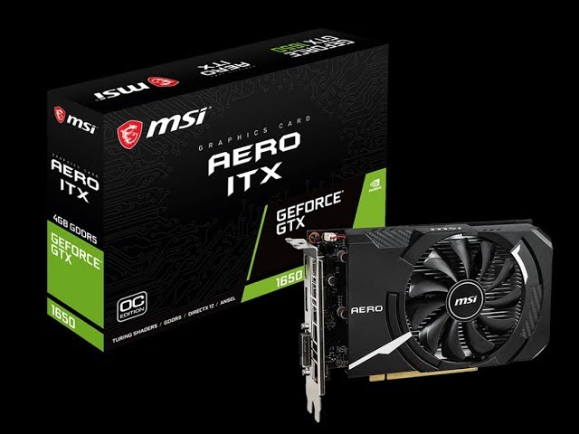 MSI GeForce GTX1650 4096Mb AERO ITX OC Graphics Card Unboxing and Overview