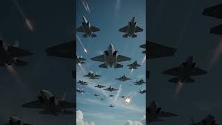 5. The Loyal Wingman (Drone Swarm)Scene: An F-35 fighter jet flies alongside a swarm of