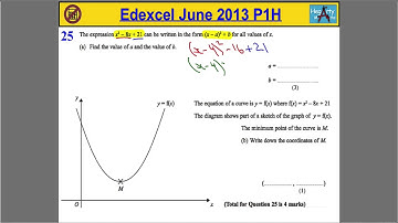 Edexcel Maths P1 June 2013 Higher Q25