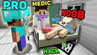Minecraft NOOB vs PRO vs HACKER : BABY NOOB WAS IN THE HOSPITAL IN MINECRAFT ANIMATION