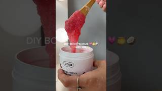 #diy #bodyscrub #bodyoil #skincare #skincareroutine #skincarehacks #pink #scrub #cuteideas #diy #fyp