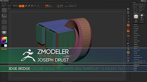ZBrush ZModeler Edge Actions - Edge Bridge
