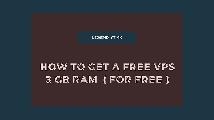 How To Get A Free Vps 3 GB Ram  ( For Free )