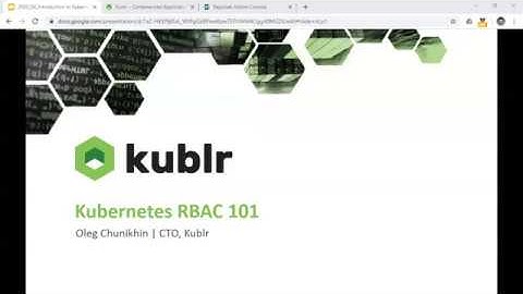 Webinar: Kubernetes RBAC 101
