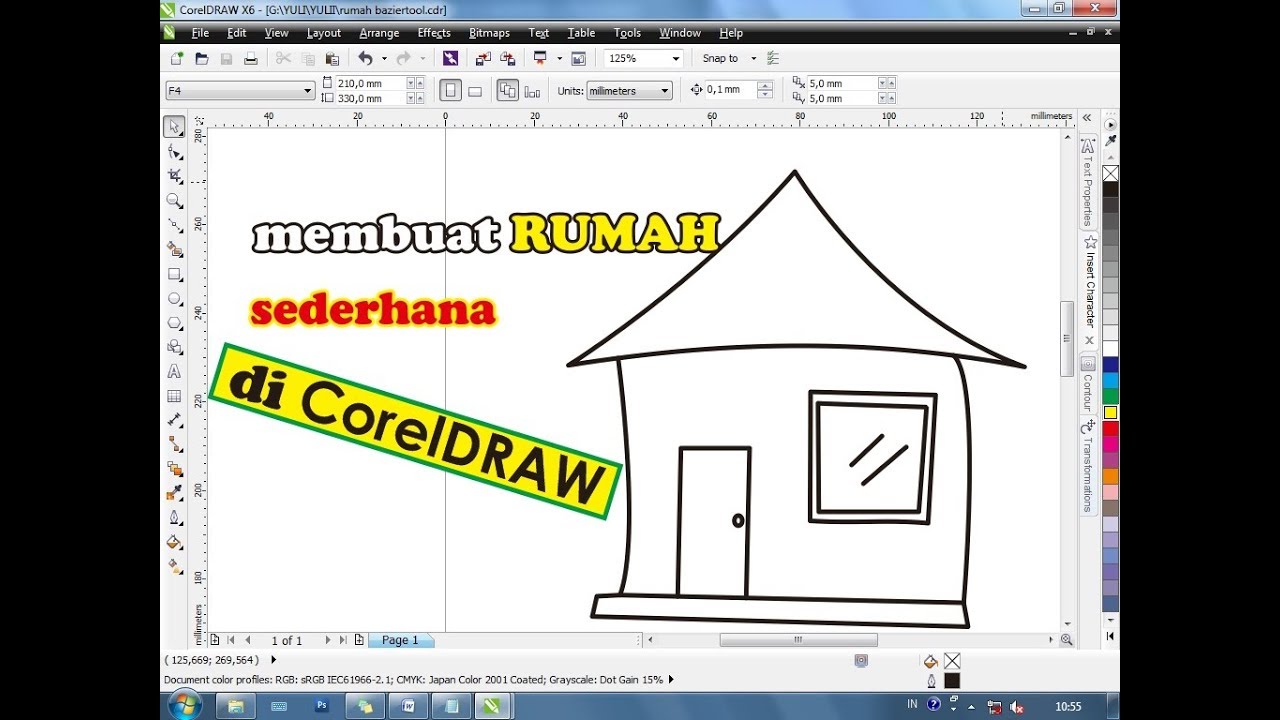 Bikin Desain Rumah Sederhana Di Coreldraw Coreldraw Tutorial