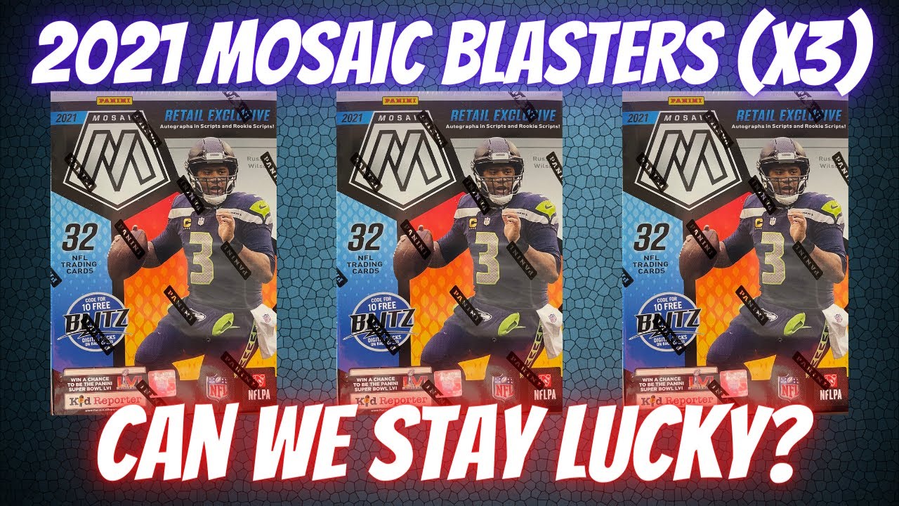 2021 Panini Mosaic Football Blaster Box (X3). Still Lucky?