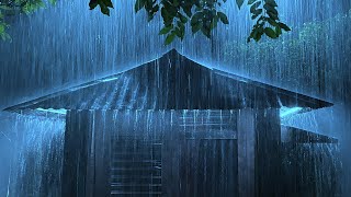 Heavy Rain and Thunder for Sleeping & Insomnia Relief | Rain on Roof for Relaxing, Studying, ASMR