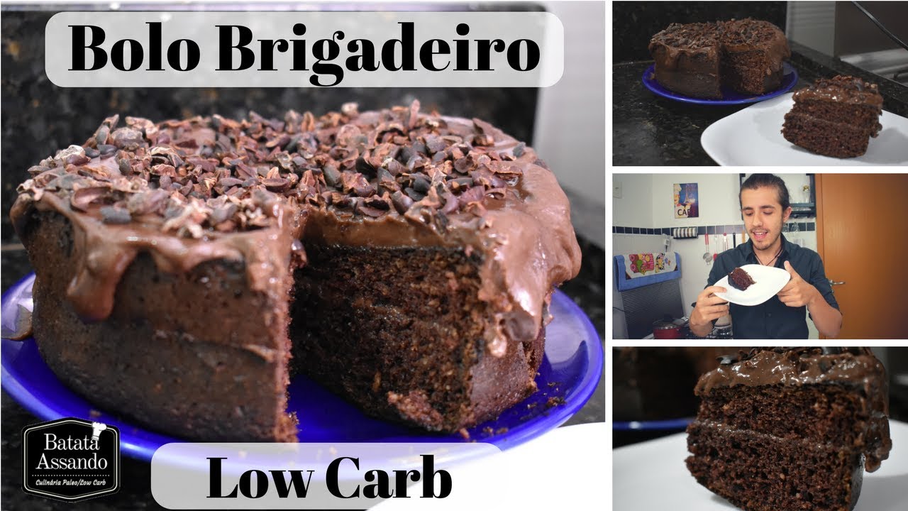Receita: BOLO DE BRIGADEIRO Low Carb - Como Fazer | Batata Assando
