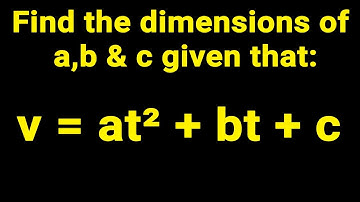 How to FIND the DIMENSIONS of a,b & c
