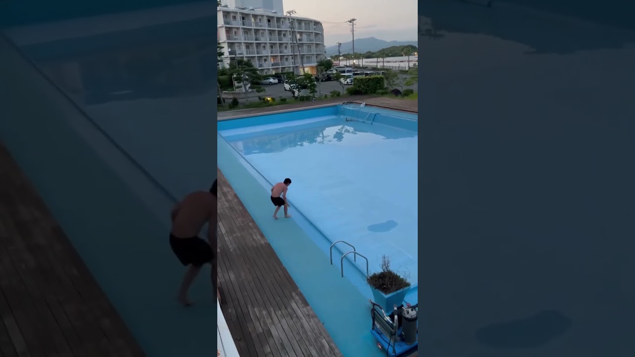 He doesn't know that the water is frozen.. 