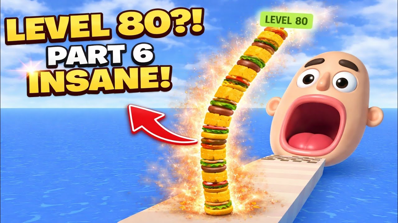 Sandwich Runner, часть 6 | Невероятное испытание «Невозможная стопка» (уровень 90+)! Геймплей Cra...