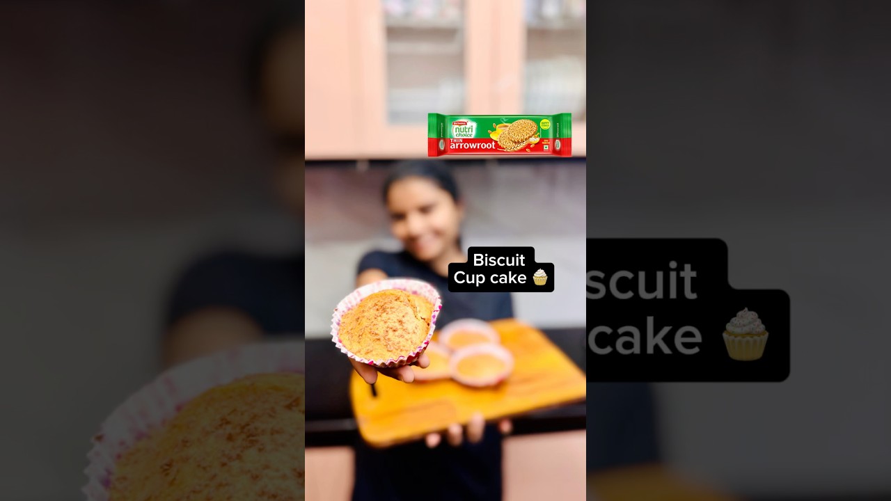 Biscuit cup cake 🧁🤩 |#shorts
