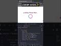 Crazy CSS Loader Animation in 1min⚡ #shorts #html #css #animation #frontend #uidesign #coding #reel