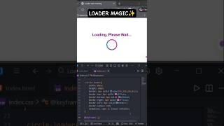 Crazy CSS Loader Animation in 1min⚡ #shorts #html #css #animation #frontend #uidesign #coding #reel