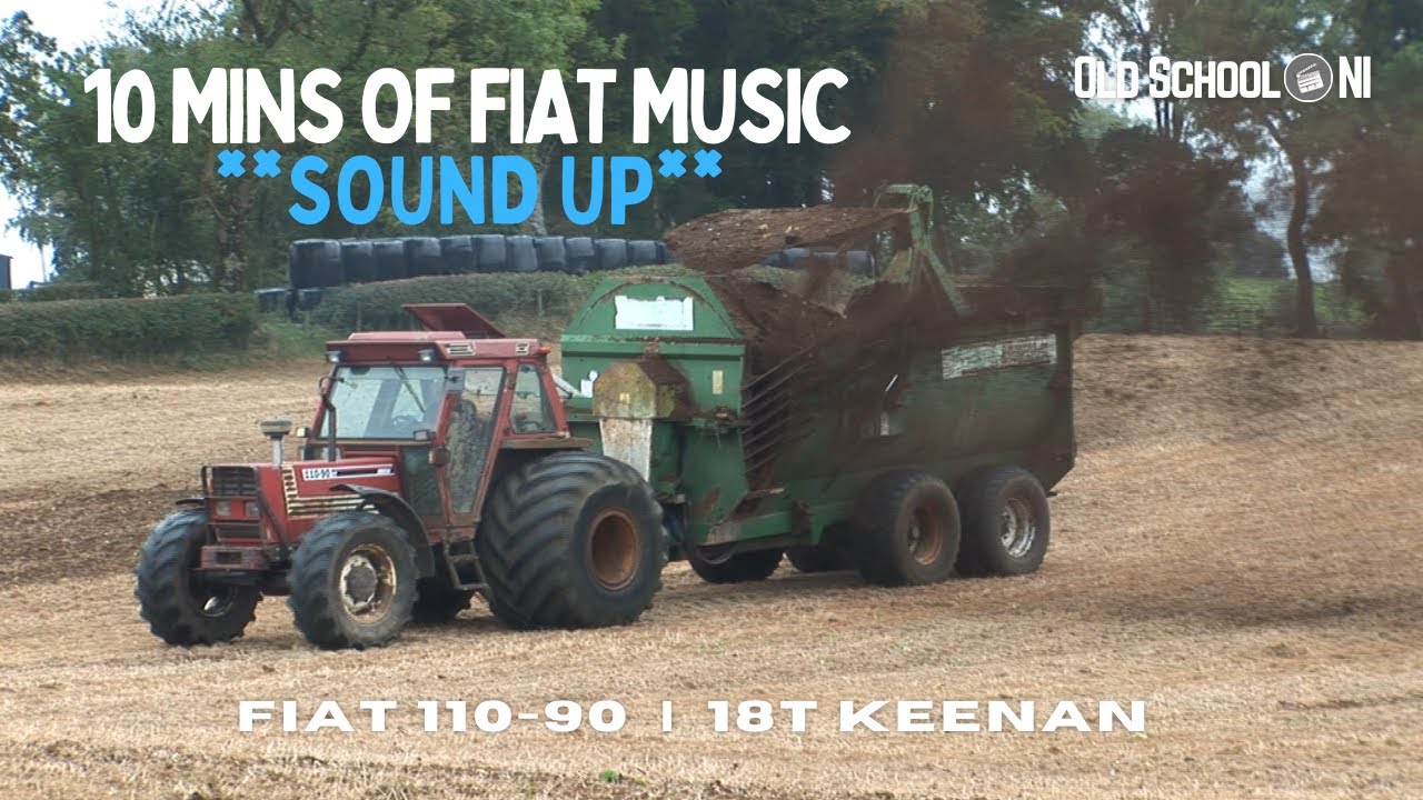 Fiat 110-90 working hard with a 18T Keenan Orbital Spreader **SOUND UP**