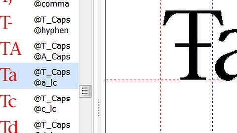 FontCreator 8 0 Adjustment Pairs