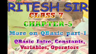 More on QBasic Class 7 Chapter 5 Part-1