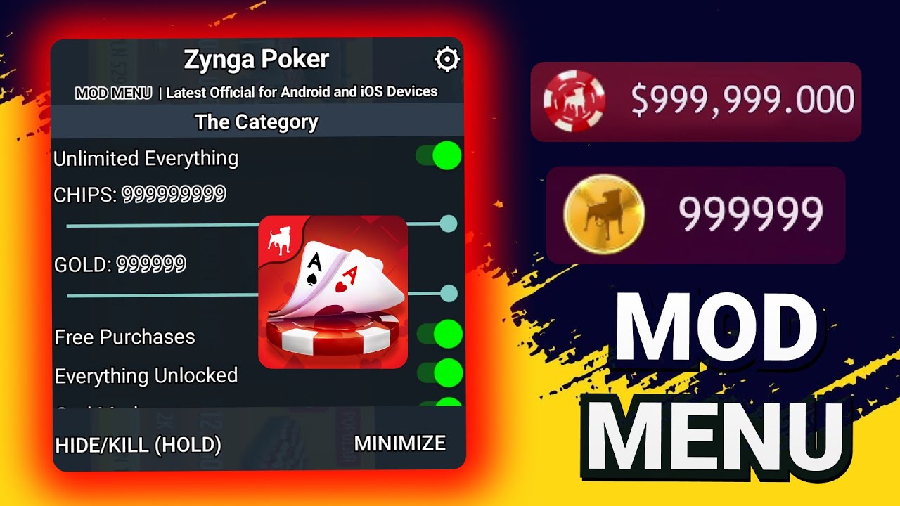 Zynga Poker MOD APK v9.5 (Unlimited Chips & Gold, All